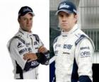 Рубенс Баррикелло и Нико Хюлькенберг, пилоты команды Williams F1